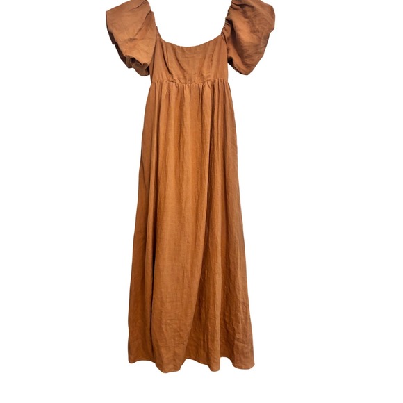Solia The Label French Riviera Linen Dress in Toffee Size XS - Picture 7 of 15